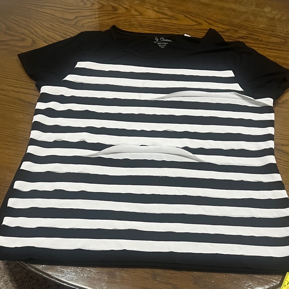 Chico's Classic Black striped top